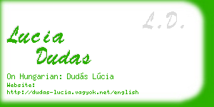 lucia dudas business card