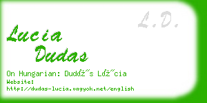 lucia dudas business card